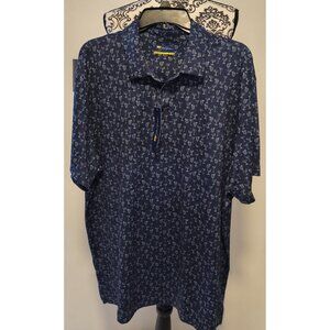 New Jack Nicklaus Bear Navy Blue XL Golf Textured Polo Shirt JNKSC016DS